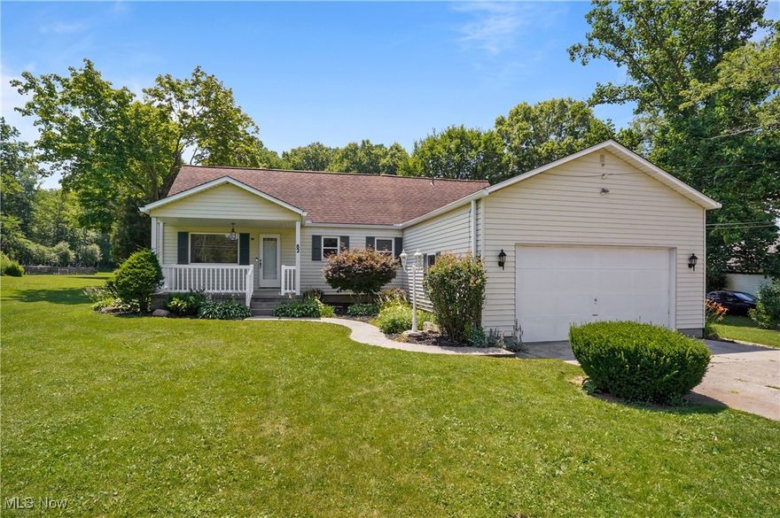 Discover the potential in this classic Cape Cod-style home, nestled on 1.46 acres of land. The inviting covered front porch is a perfect place to sit and relax with family or friends. The lower level features a family room with a wood burning fireplace, eat-in kitchen, spacious living room, two bedrooms and a full bath. The second floor offers two generously sized bedrooms and a full bath! In the backyard, there is an oversized detached 2+ car garage that is perfect for someone who enjoys working on cars/ motorcycles, boat storage, or runs a small business. Ample outdoor space provides room to expand, garden, or simply enjoy. A rare opportunity for buyers seeking value and space in a peaceful setting. Other updates include: waterproofed basement with transferable warranty, newer roof, furnace and AC. With great bones and timeless character, it’s ready for your vision and updates to make it your own!