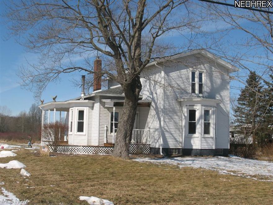 Charming Century home on 5 acres. Lots of updates.This 4 bedroom home has large eat in kitchen with lots of cabinets with a built in wood bench. There is a first floor laundry room & first floor pantry. The remodeled bath has a jacuzzi tub and a separate shower. The formal dining room is big enough for a table and hutch. Home has newer appliances,roof,hot water tank,holding tank,plumbing and furnace that is set up for central air. Nice deck off back of house has a great view.