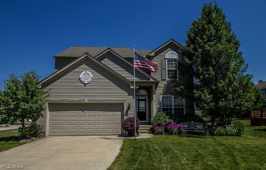 Welcome Home To This Three Bedroom, Two And One Half Bath Home With Finished Basement And Two Tiered Deck! Enter The Front Door And You are Greeted By A Flex Space That Can Be Used As A Dining Room, Formal Living Room, Den, Or Play Room. The Vaulted Great Room Is Wired For 5.1 Surround Sound And Is Open To The Large, Fully Appointed, Eat In Kitchen With Center Island, Tile Floors And Slider To Deck. A First Floor Laundry And Half Bath Complete This Floor. The Second Floor Offers A Master Bedroom With On Suite Master Bath And Large Walk In Closet. The Vast Second Bedroom Is Adjacent To The Third Bedroom And Full Bath. The Finished Basement Is Wired For 7.1 Surround Sound And Is The Perfect Place For Your Home Theater, Recreation Room Or Entertaining Space And Has A Great Storage Area To Suit Your Needs. The Two Car Garage Has Hot And Cold Water And Attic Space.  Relax On The Two Tiered Deck With 220 Line For A Hot Tub. The Community Offers A Pool, Playgrounds, Walking Trails And Party R
