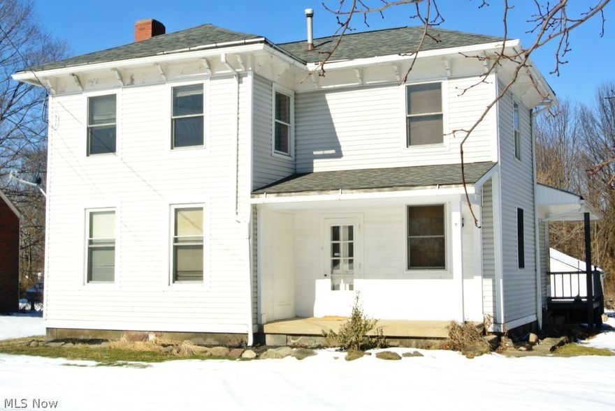 Terrific location for this 4 bedroom, 2 full bathroom Historical home with a 3 car detached garage.  The first floor features a kitchen, dining room, living room, 2 bedrooms and full bathroom.  Second floor has 2 bedrooms and full bathroom.  Covered front porch.  Enclosed side porch.  Roof done approximately 3 years ago.  Within walking distance to restaurants, coffee shop, bike trail, library, banks and Village Green.  Close to stores, schools and post office too.  Excellent opportunity and value that you won't want to miss.