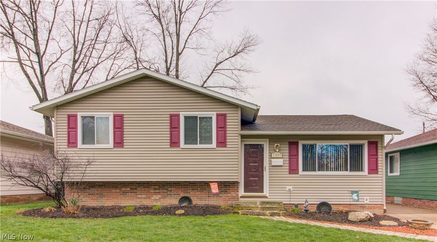 Move-in-Ready and updated!  Don't miss this beautiful 3 bedroom, 2 full bath Split-level in a great Brook Park location!  You'll love the modern kitchen with Kraftmaid cabinets, newer kitchen appliances that stay, tons of counter space, ceramic flooring and high top breakfast bar area.  Recessed kitchen lighting, fresh paint and open layout gives a spacious and inviting feel!  This nice home has a fenced yard, large 2 car garage, newer pool and well maintained deck off the slider!  Some additional updates include:  brand new full bathroom (2018), central air (2017), hot water tank (2016) garage roof and new door (2016), privacy fence and new above-ground pool (2015), new kitchen & patio slider and finished basement (2012) roof and vinyl siding and gutters (2011).  A large crawl space offers tons of storage, and nice-size laundry/utility room includes washer and dryer too! Sellers are offering a one-year home warranty!