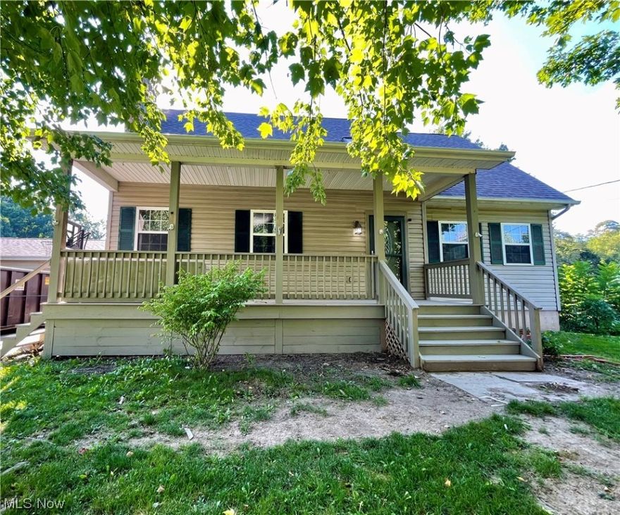 Welcome to this beautiful country setting 4 Bedroom 2 bath home on over 1 acre! Sit and relax on the charming front porch, when you walk inside the high cathedral ceilings with sky light are featured in foyer. Vinyl plank flooring throughout. Sliding glass door off kitchenette leads to the huge deck with remote control awning overlooking backyard. First floor main bedroom has large walk in closet, updated shower and flooring in attached bathroom. 2 large bedrooms upstairs and 2nd full bathroom. Walk-out basement offers a nice rec room with woodburner fireplace, large laundry room and 4th bedroom. Roof, carpet doors and electrical are updated. 3 car garage with tons of over head storage. Enjoy the private backyard with storage shed. Call today for a private showing!
