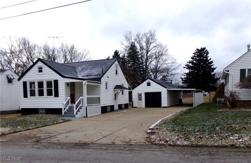 This is a dollhouse that is awaiting YOUR family! Get ready to call this newly renovated property..."Home". All updates are as of August 2024, including new flooring and paint throughout the main and 2nd floors! Fall in LOVE with the all-new kitchen with granite countertops, undermount sink w/garbage disposal, under cabinet lighting, refrigerator, range, microwave & dishwasher, coffee/wine bar, peninsula with pendant lighting, and tremendous amount of cabinet space! And then... who doesn't love a home with 2 nice bathrooms! The main bathroom on the 1st floor has a new toilet, a modern-look vanity w/waterfall faucet, along with the new tub and tile shower, and the 1/2 bath on the lower level is very spacious with all the new amenities of its own! The living room is part of the home's open floor plan, incorporating the dining room and kitchen, and also provides a great ambience throughout with its floor-to-ceiling, remote controlled electric fireplace! Two nice-sized bedrooms are on the 1st floor, both have new flooring, paint and remote-controlled ceiling fans. The upstairs bedroom is all knotty pine, is VERY large and also has a nice-sized pass-through closet. This home has an enormous amount of storage space, including the massive attic that is adjacent to this bedroom.
The basement has been freshly painted, and new vented glass block windows were added for safety. There is room to add 1 or 2 more bedrooms if needed in this space! The huge back yard is fenced in (just perfect for your 4-legged family members!) and includes a unique picnic pavilion for entertaining friends and family! The garage and carport are also very large and provide for additional storage.  Other additions: All new plumbing throughout, 95% efficiency furnace, 2-stage central air unit, direct-vent HW tank, steel roof, overhead garage door and both man doors. Close to grocery stores, shopping and restaurants. This home is agent-owned. OPEN HOUSE SATURDAY, JAN. 5th FROM NOON-4PM! Make an offer!!