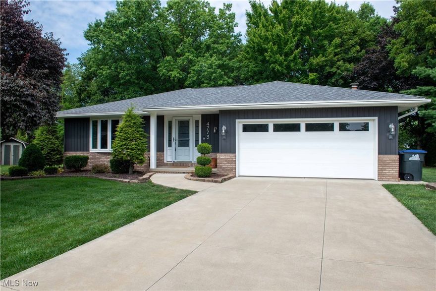 Nestled on a quiet cul-de-sac in the desirable Eagle Oakes subdivision, this charming craftsman-style residence offers timeless appeal and thoughtful updates throughout. Owned by a single family since its construction, the home has been meticulously maintained and features major improvements including a new roof, siding, front entry door, driveway, and covered back porch—all completed in 2020—as well as a new hot water tank installed in 2021. Step inside to a sunlit foyer that seamlessly flows into an open-concept living and dining area, anchored by a spacious kitchen. Adjacent to the kitchen is a generous family room showcasing a striking lava stone fireplace and exposed wood beams, creating a warm and inviting atmosphere. Pella windows are installed throughout, including a large bay window with built-in seating in the living room. The kitchen serves as the heart of the home, outfitted with Corian countertops and sink, maple shaker cabinetry offering ample storage, a brand-new refrigerator (2023), and a recently updated garbage disposal (2024). Three well-appointed bedrooms feature gleaming hardwood floors, custom closet organizers, and serene views of the backyard. Outside, enjoy a private retreat complete with a covered deck, pergola, and beautifully landscaped garden with a sandstone staircase—ideal for entertaining and family gatherings. The full basement includes a built-in pantry, crawl space, cedar closet, and versatile bonus room perfect for a home office or fitness area. All appliances convey, including an upright freezer and garage refrigerator. Lawn care and fertilization services are prepaid through November 1, 2025. This move-in ready home offers a spacious, family-friendly layout, abundant storage, and a vibrant community with welcoming neighbors. The property is being sold as part of an estate settlement. Buyers are encouraged to conduct inspections at their own expense. Sellers are unaware of any issues and will not be making additional updates.