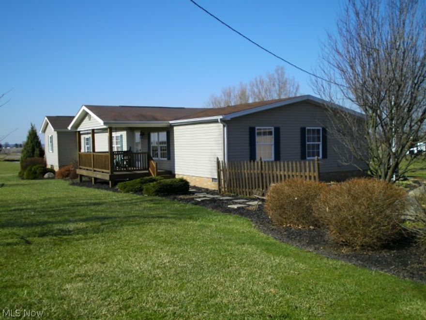 4 Bedroom Ranch Home on 4.5 Acres in Crestview School District. This home features over 2,000sf of living space. 1997 Savannah manufactured home includes living room, family room, kitchen with all appliances, dining area, office, master bedroom suite with private bath, 3 additional bedrooms and bath. Addition with basement was added in 2005 and includes rec room and walk out door to yard. Utility room leads to screened patio area and walkway to 24' above ground pool, 32x24 garage and extra storage shed. Beautiful trees surround the property in a country setting. Nicely landscaped. Home and property in excellent condition.