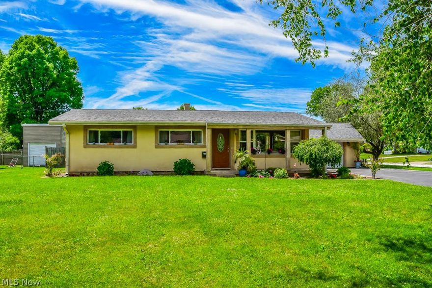 Unlike any other North Canton home, this 3 bedroom ranch transports you to a vacation destination! Completely gutted to the studs and concrete in 2010, everything is new - plumbing, electrical, windows and insulation. The walls and ceiling are made from limestone plaster imported from Italy; it's very environmentally friendly (anti-mold and filters the air) and guaranteed for life - can be primed and painted. Well-insulated home! Wonderful open floor plan with vaulted ceilings and large windows for tons of natural light including a picture window in the living room. Crack open your cookbook in the updated kitchen with stainless steel appliances, a double oven and breakfast bar. The countertops are limestone with poured epoxy for easy cleaning! Enjoy meals at the breakfast bar or in the dining room. Laminate flooring in the living room that continues down the hall and into all 3 bedrooms. The full bath offers a new vanity, toilet and medicine cabinet. First floor laundry with washer and