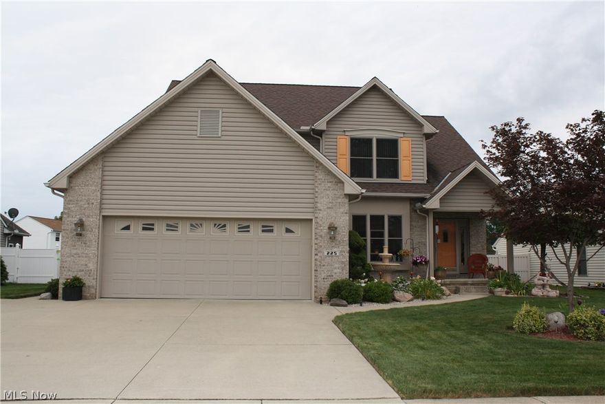 Spaciousness galore starting with Great room w/gas fireplace & vaulted ceiling & loft above w/skylights. Large 1/2 bath on 1st floor, with 1st floor master & huge remodeled master bath w/granite countertops & double sink, walk in closet. Custom kitchen with newer 1.5 yr kitchen appliances, granite countertops, ceramic flooring & modern cabinetry. 1st floor laundry & lower level laundry available w/gas & electric hookups. 3 huge additional bedrooms upstairs, most w/double closets. Walk-in attic upstairs w/additional insulation & constructed w/2x6's. Fully functional basement with huge utility room combo office space, storage room, & 2 rooms for entertaining guests/media & rec room w/gas wall heaters & glassblock windows. Then enter the rear yard oasis including new above ground pool 2017 w/composite deck, huge concrete patio w/covered pavilion area including electric, patio lights, & ceiling fan, extra concrete patio for plenty of room for outdoor furniture. 12x10 shed & completely enclosed with maintenance free vinyl fencing. Huge 23x24 garage with 18' door & pull down storage. Extra parking space in driveway, all situated on a beautifully landscaped lot. Pride of ownership evident throughout, you would think it was newly constructed!