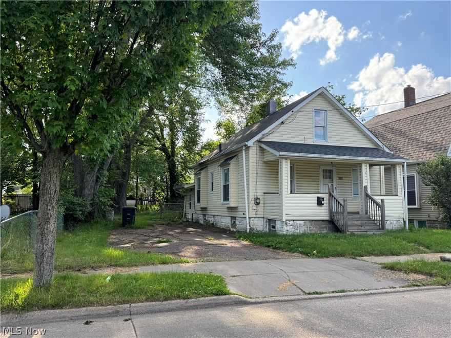 Two bedroom (auditor's site has it as a three), one bath bungalow in Akron. Double lot with fenced in yard. Roof is believed to be about 10 years old, hwt new in 2019. Cash only. Sold as-is.