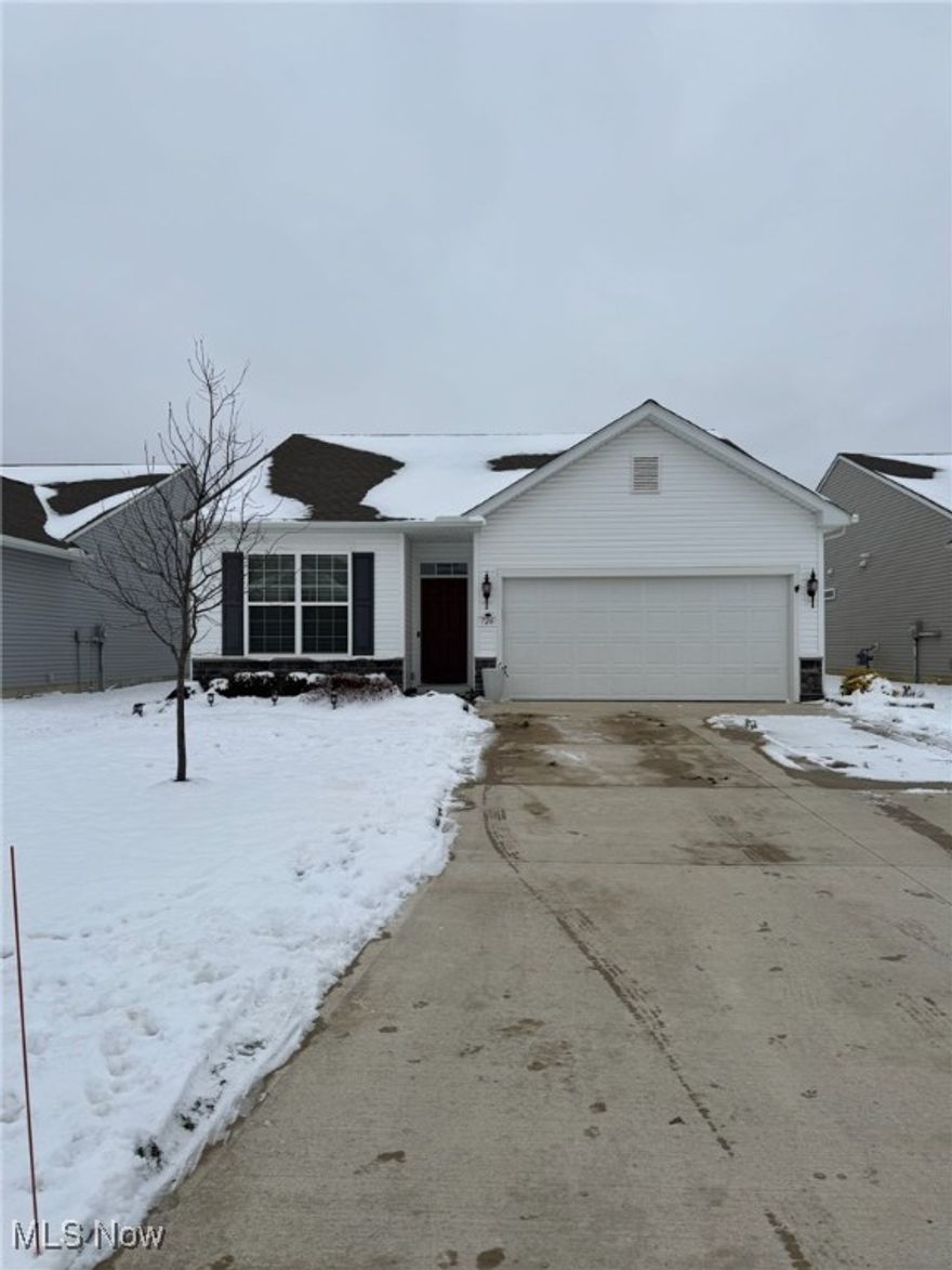 55 and older lifestyle community with club house, pool, walking trail, green spaces. Monterrey model with the following upgrades. tra Tiled master bath, vinyl plank flooring, extra wide driveway, upgraded landscaping in rear with larger patio partially covered and extended and gas line added in rear. Upgraded cabinets, trim and doors, accent lighting in kitchen, Hot water in garage with pull downstairs to attic. Sprinkler system, and extra outside outlets, Appliances and wall mounted TV's can stay.