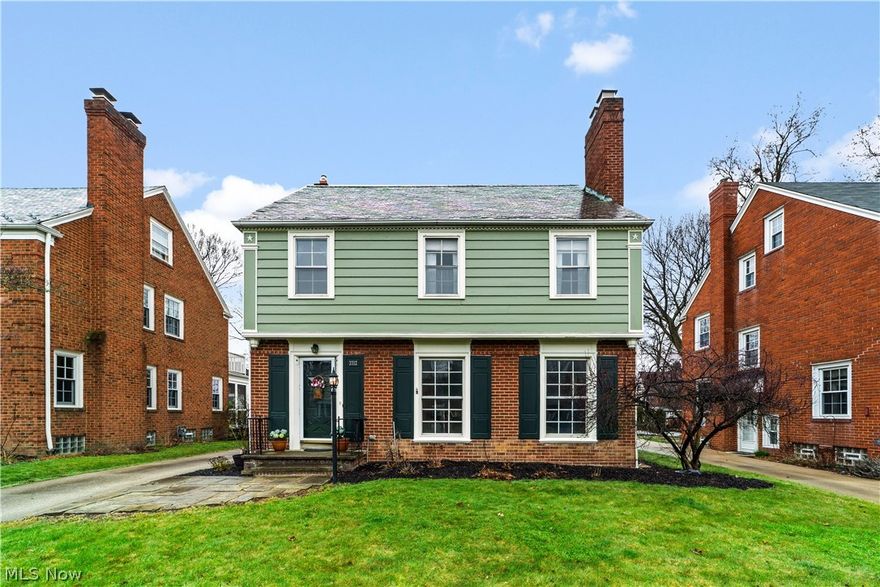 Charming Brick and Frame colonial on a sought-after tree-lined street in the Sussex neighborhood. Hardwood floors throughout all three levels of the home and a freshly painted interior. Living Room features Crown Molding, a wood burning Fireplace, deep and wide light fill windows and built-in shelving. A Dining Room with built-in cabinetry leads to the Family/Sun Room (or Office) that overlooks the large, fully fenced backyard. The Kitchen is efficient with ample counter-space, cabinetry, all appliances and adjoins the Breakfast Room. A Half Lav is right off the Hallway by the side entrance. On the Second Floor are three Bedrooms. The Primary/Master Bedroom with an en-suite full bath, and two bedrooms sharing the hallway Full Bathroom. On to the Third Floor where you'll find another Bedroom, Full Bathroom, and ample storage spaces and closets. The Lower Level has a finished Rec Room with decorative fireplace, wet bar and the utility side with a washer/dryer, storage areas and mechanicals - Furnace/AC were installed in 2021. The backyard area has a two-car garage, gardening space and relaxing paver patio and greenspace. There is also a pre-listing inspection report available. If you're looking for a neighborly neighborhood within a short distance to the Van Aken District, rapid transit line, Downtown, University Circle and our world class hospitals, this is a terrific property to call HOME!