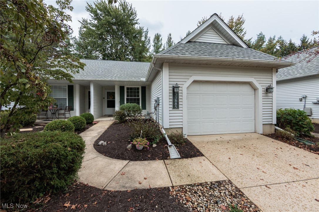 Welcome to this beautifully maintained 2-bedroom, 1-bath ranch-style condo offering easy, single-level living in a quiet, friendly community. This bright and open home features a spacious living area with plenty of natural light, a functional kitchen with ample cabinet space, and a formal dining area. In-suite laundry with washer and dryer to stay. Large and inviting living room with slider to patio with private view. Master bedroom has a generously sized closet, guest bedroom ideal for flex space or office. Adjacent full bath. Enjoy the added convenience of an attached garage, with nature stone flooring, perfect for parking and extra storage. Low monthly maintenance fee. Special features to note: Roof 2019, Furnace 3 yrs, Air 3 yrs, Hot water heater 8/2005, newer carpeting, immaculate condition. Conveniently located near shopping, dining, banking and freeways. Whether you're looking to downsize, or seeking low-maintenance living, this home checks all the boxes. Don't miss this opportunity for comfort and convenience all on one level!