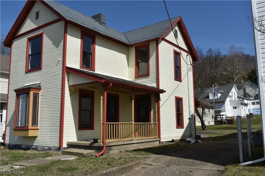 Perfect starter home, 2 bedroom, 2 bathroom, 2 story home.  Completely renovated home with new paint and new flooring throughout.  Central air and a new tankless water heater were added and home comes with stove, refrigerator, washer and dryer. The main level features eat-in kitchen, dining room, living room with bay window, mud room and laundry/half bathroom combo and out the front door is a covered porch.  The 2nd level features 2 bedrooms and a full bathroom.  Call today to schedule a showing of this home.