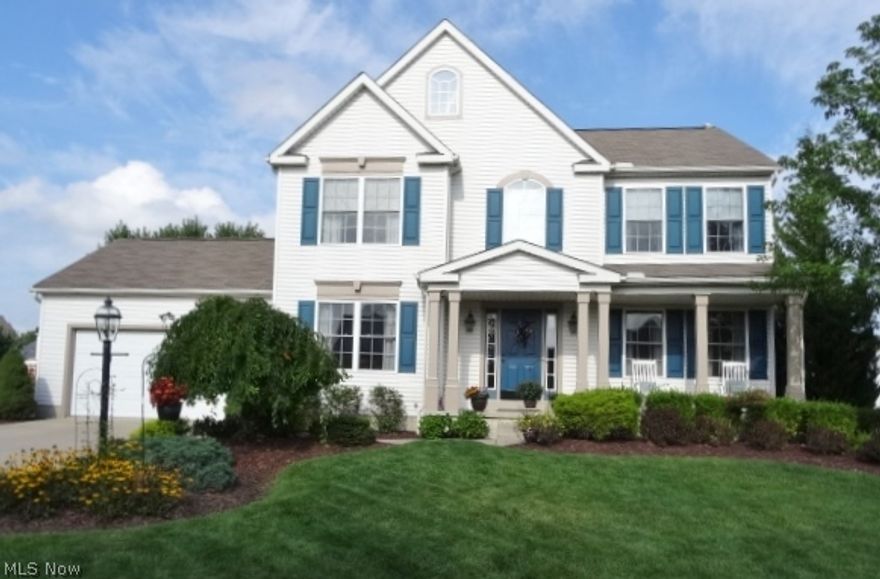 Outstanding Colonial in move-in condition close to Elementary School*Your guests are greeted in the 2 story wood floored foyer featuring a turned stairway*Custom French doors lead to the home office*Formal Dining Room with trey ceiling*Updated light fixtures*Great Room with signature floor-to-ceiling gas logged fireplace*Great Room is open to the Kitchen which has a breakfast bar and tons of cabinets!  Vaulted Morning Room has sliders to the deck*1st floor Laundry*Pantry*Double doors lead to the Vaulted Master Suite with walk-in closet & Glam Bath with a Garden tub & walk-in shower*Three additional bedrooms & another full BA complete the second floor*French door entry to the professionally finished lower level with egress*Three separate areas for Media, video gaming & Rec area*Full bath*Spacious deck for outdoor entertaining & a great backyard complete this Medina Colonial in tip-top condition!