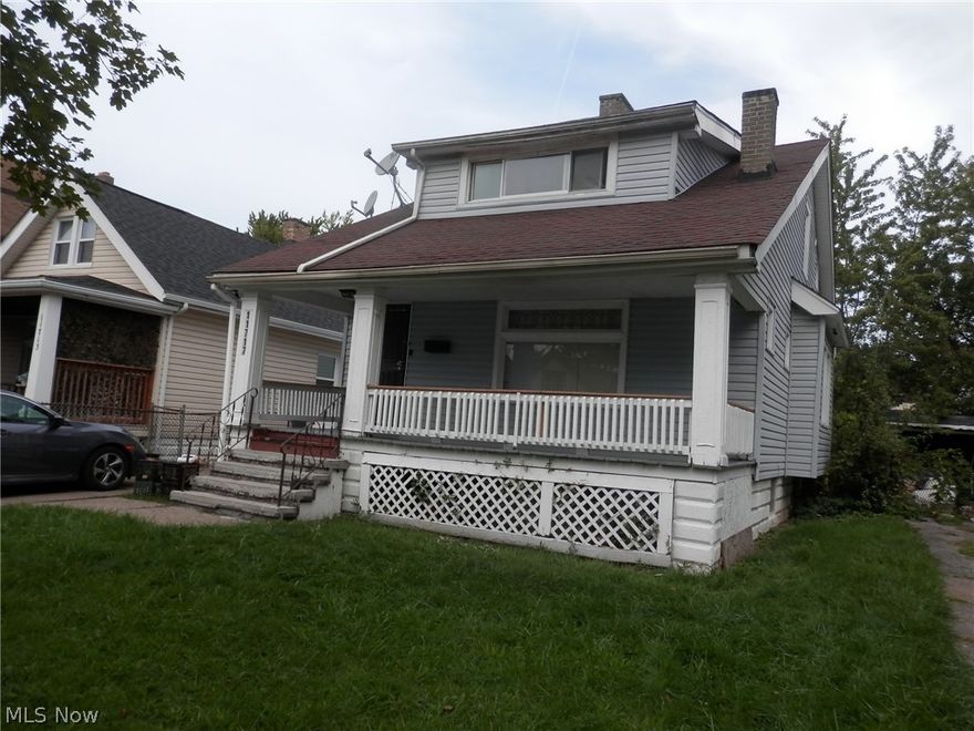 Income producing Single Family Home.  First floor features Kitchen, Dining room, Living room, Bedroom, and full Bath.  2nd floor has an open area at the top of the stairs (10x10) along with 2 Bedrooms and a 1/2 Bath.  Full Basement and 2 car Garage.  Vinyl windows, Vinyl siding, Glass block windows.  Currently rented Section 8.  Long term tenant would like to stay.  Much potential here!