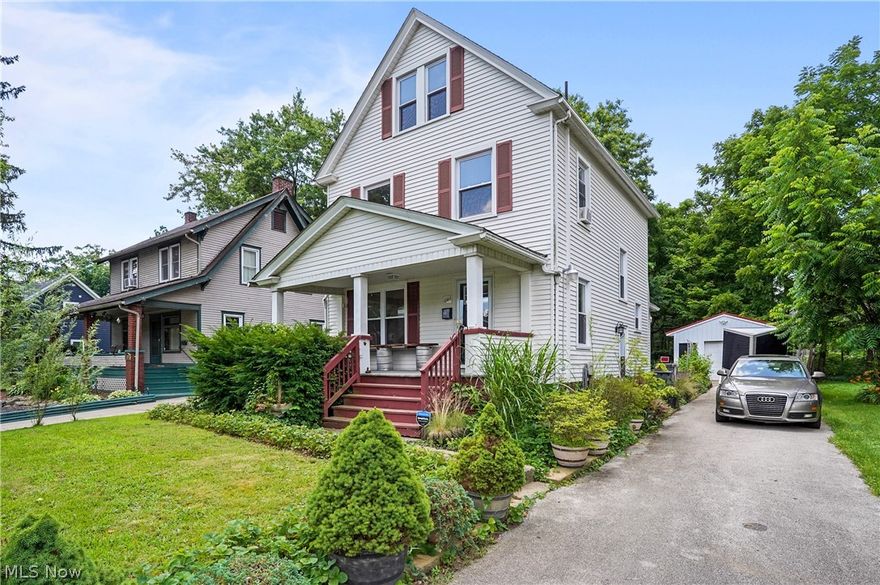 This beautiful 4 bedroom, 1 bathroom home has been updated and features a spacious living room, formal dining room, and an eat-in kitchen. Including refinished hardwood floors and ceramic tile. Enjoy a private backyard, driveway, and detached garage. Move in ready and full of character!