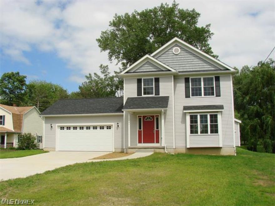 New Colonial fronting Erie Shores Golf Course. Open design with spacious rooms and lots of light. 3 bedrooms plus 2.5 baths. Full basement ready for finish. Peninsula kitchen with ceramic tile, SS built-ins and expresso finished cabinets. MBR features a WIC and full on suite bath. Gas fireplace. Central air. Concrete drive with turn around/apron. Yard installed. HBA Warranty. Master bedroom with walk-in closet and suite bath. Best of all....it's new.