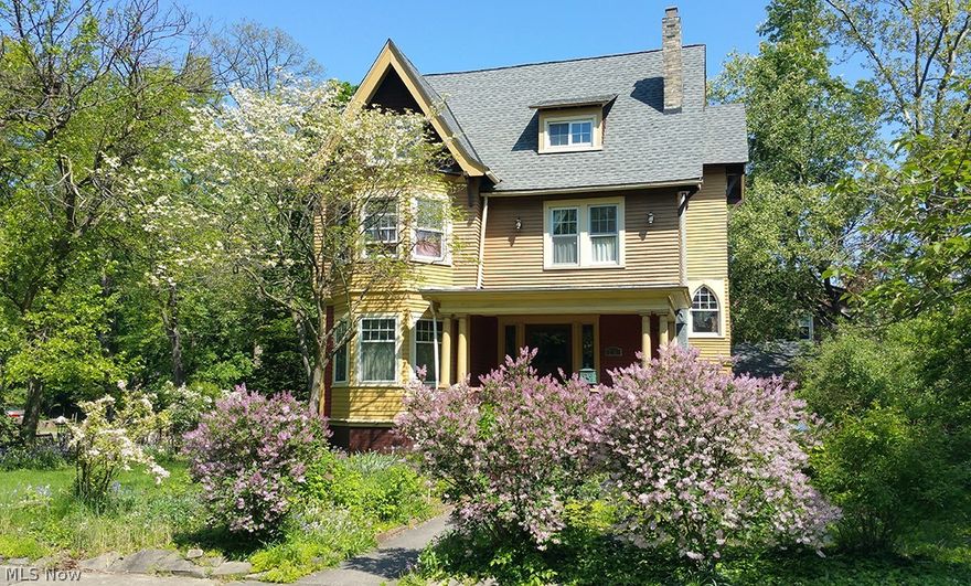 Tremendous opportunity in Cleveland Heights, just waiting for your creative vision to restore its original grandeur! This striking Victorian style home provides over 2,500 square feet on the first and second floor, plus an vaulted attic that is just waiting to be finished! Hardwood floors flow through this home, and you’ll fall in love with the original millwork, all providing an excellent frame for your next masterpiece! Featuring exposed brick and an eat-in area, the kitchen is a work in progress with enormous potential. Off of the kitchen, the back staircase has been partially demolished to open up the space for a family room. On the second floor, you will find five spacious bedrooms, all brimming with vintage charm, an updated full bathroom. The attic is only waiting to be finished, and an additional space on the half-stair landing is prepped for another full bathroom. A brick patio and garden area surrounds the home, and the property also includes a recently constructed two-car ga