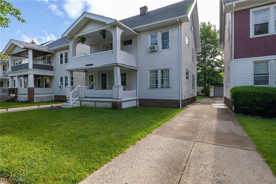 Wonderful investment opportunity in amazing Lakewood! This duplex has a lot to offer! The first-floor unit is 2 bedrooms, 1 bathroom with a front and back balcony for your enjoyment. Inside you are greeted by the cozy living with a decorative fireplace and a lovely dining room with hardwoods. The kitchen offers laminate flooring, ample cabinetry, and appliances. The vacant upper unit offers 2 bedrooms, 1 bathroom, front and back balcony to enjoy. Inside you are greeted by the cozy living with a decorative fireplace and a lovely dining room with hardwoods and built-ins. The clean kitchen offers white cabinetry, granite countertops, and stainless steel appliances included. There is an unfinished walk-up attic on the 3rd floor. The basement offers a laundry area and plenty of storage. Great size backyard and a detached two-car garage. One unit is currently occupied allowing you to move into the other unit if desired! Truly a great investment!