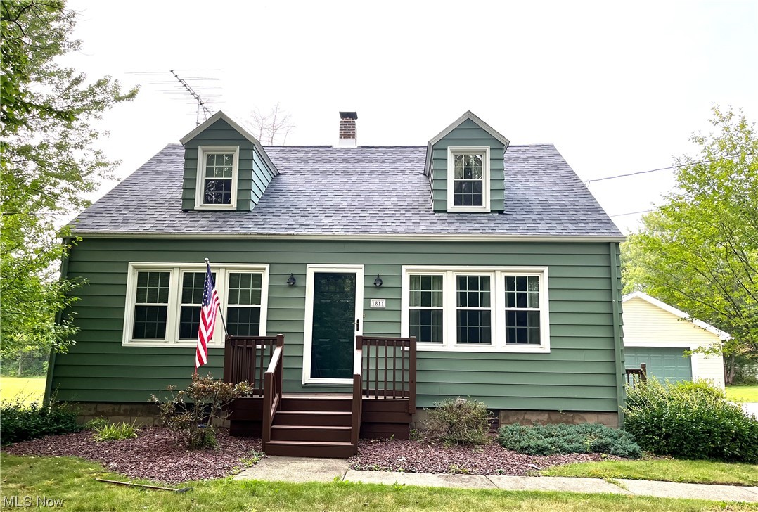 Welcome home to this charming cape cod! This home offers a large living room with plenty of natural light. The fully applianced spacious kitchen with eat in area and adjoining mud room. The first floor offers two bedrooms with a updated full bathroom. Enjoy plenty of space for entertainment in the finished basement with additional full bath. You will find updated flooring, windows and HVAC. Enjoy the outdoors on this .85 acre flat lot and newer 30x25 garage. The garage offers a rear side garage door providing access for lawn equipment in addition to the main double car garage door. This makes the space much larger than a standard double car garage. Covered side porch off of the garage with a concrete floor that over looks the back yard. Roof was replaced 7/2023 along with all electrical outlets updated and grounded, main electric line has been sealed along with breaker corrections, exterior drainage with HVAC sealed, chimney capped, deck and front porch waterproof stained a