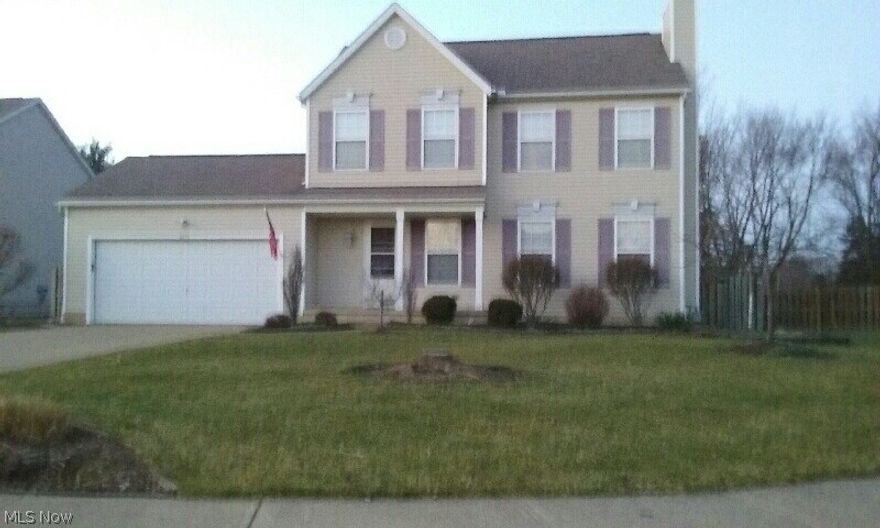 Nice 2.5 bath 3 bedroom vinyl sided colonial on  terrific lot w/ above ground pool, 2 tiered deck, pond, shed and stone walkways. Masterbed w/ vaulted ceilings w/ walk-in-closet. Bath w/ soaking tub and shower, living room with fireplace, nice eat-in-kitchen, full finished rec room( could serve many purposes) fully fenced yard. Beautiful landscaped on cul-de-sac. 2 car attached garage.