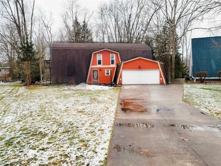 Unique A-Frame nestled on the cul-de-sac, on a wooded lot, in the private lake community of Aurora Shores! Stunning eat-in kitchen remodel in 2018. Boasts cathedral/beamed ceilings, upgraded cabinet options, granite countertops, and newer stainless steel appliances! The kitchen is open to the living room with wood beams, and dining (or family) room with corner wood burning stove, wood paneling, and new Pella slider ('20) leading to backyard patio. Spacious master bedroom has a huge walk in closet, access to the upstairs bathroom, & 2 french doors that lead to a private balcony. Catwalk separates the master from the two additional bedrooms, and overlooks the beautiful kitchen. First floor bath entirely remodeled 2020. New LVT flooring 2020. New cabinets in laundry 2019. Removed 32 trees & added 22 yards of soil to create a backyard 2020. Custom blinds throughout 2019. New garage door 2019. New water heater 2021. 305 acre private lake for swimming, fishing, boating & water skiing. 2 inground heated pools, 2 soft sand beaches, slalom course, 2 playgrounds, 4 tennis/pickleball courts, 2 basketball courts, volleyball court, baseball diamond, marina, & party center!