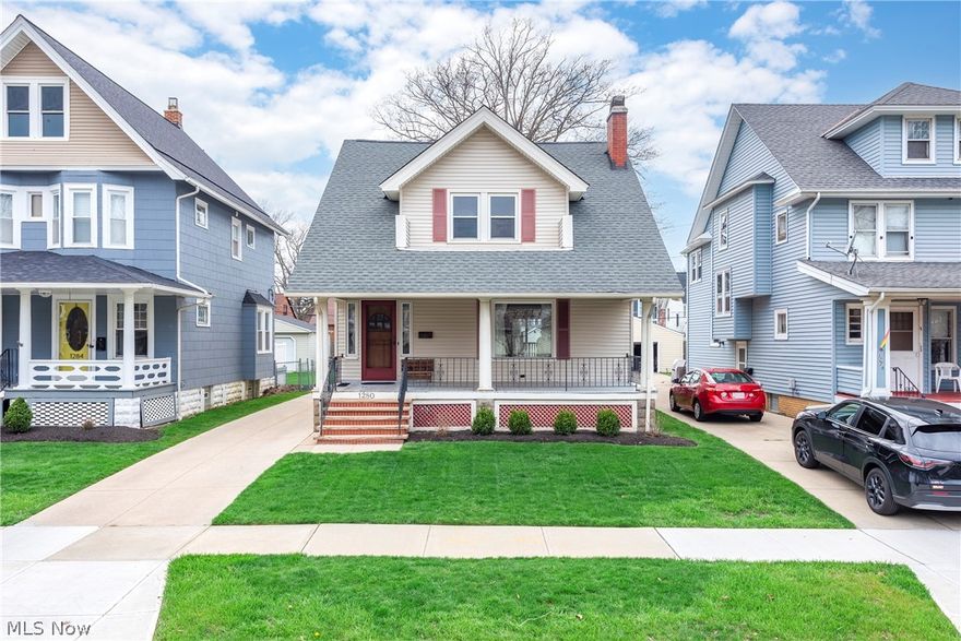 Welcome to 1280 Andrews Avenue! You can feel the charm of this classic Lakewood colonial from the moment you step on the inviting front porch. As you enter the home you will find a large living room with a wood burning fireplace and dining room that leads to the retro kitchen and full first floor bathroom. The second floor has three large bedrooms and another full bath. Recent updates include; new roof(2023), AC(2021), New front storm door and back glass sliding doors(2023), refinished hardwoods in living room, dining room and main bedroom(2024), fresh paint in many rooms(2024). This home has been loving maintained by the owners for over 30 years and is ready for you to continue the care and make it your own today.
