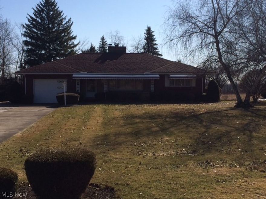 Nice brick 3 bedroom ranch on 0.45 acre lot. Central air,  1 1/2 baths, appliances, 2 fireplaces - one in large living room and the other in semi-finished basement with bar, attached single garage and shed.  Make an appointment today to view this home.