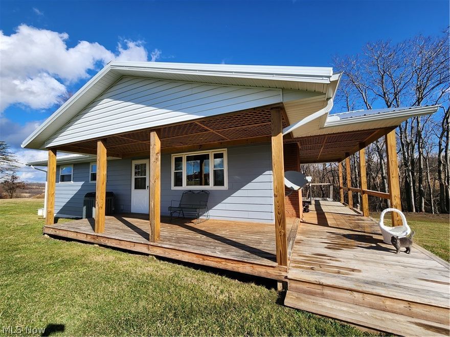 Welcome Home! Boasting new flooring, windows, sliding glass door, roof and much more this property is just what you have been waiting for! A large yard and shed offers many possibilities, with appliances and most furniture being included the only thing missing is you! Great location just outside of New Concord, out of town enough, yet close enough for conveniences. Laundry is currently on the main floor, however hook-ups are still available in the basement to easily move them back downstairs to utilize the 3rd bedroom.. and let's not forget- with having a septic and well your only utility bill is electric! BONUS- seller is offering a home warranty! Schedule your showing today!