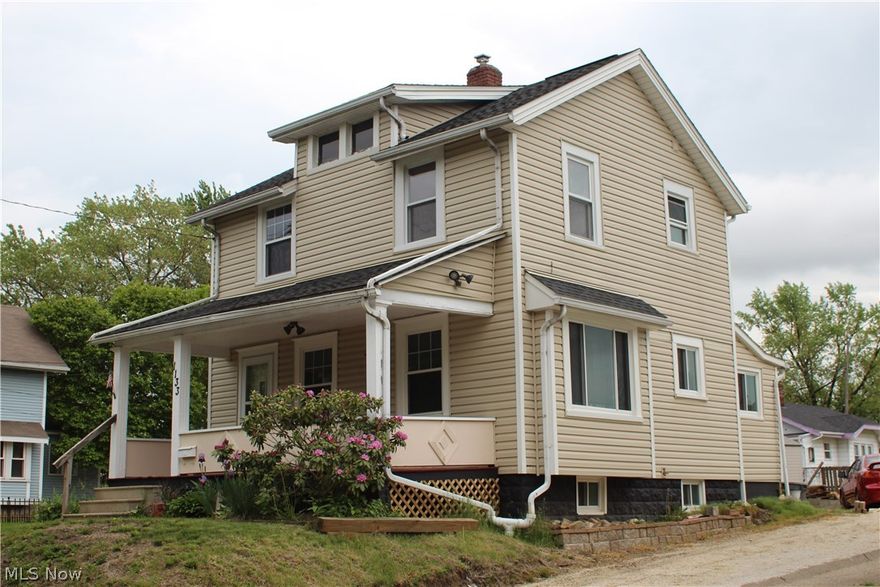 This well maintained newer windows and vinyl sided colonial located at 1133 Mount Vernon sits on a quiet brick road. First thing you notice about this home is the beautiful large front porch, that allows plenty of sitting area for patio furniture, or even a porch swing. The family/living room gives way to an architectural feature of a unique stone wall. The bedrooms both have been updated as well as some upgrades to the bathroom. A full unfinished basement with lots of potential for finishing, upgraded kitchen with glass backsplash, formal dining area, as well as a utility area with counter top and storage sits just off the kitchen. Open the back door to step out onto the newly installed (2017) large all wood deck giving you a quiet space to sit or to entertain friends and family. The driveway contains two large areas for parking in the back of the home. Many upgrades have been done to this home, roof (2008), siding (2010), windows (2007), doors (2012), resin outdoor shed (10' x 8') In