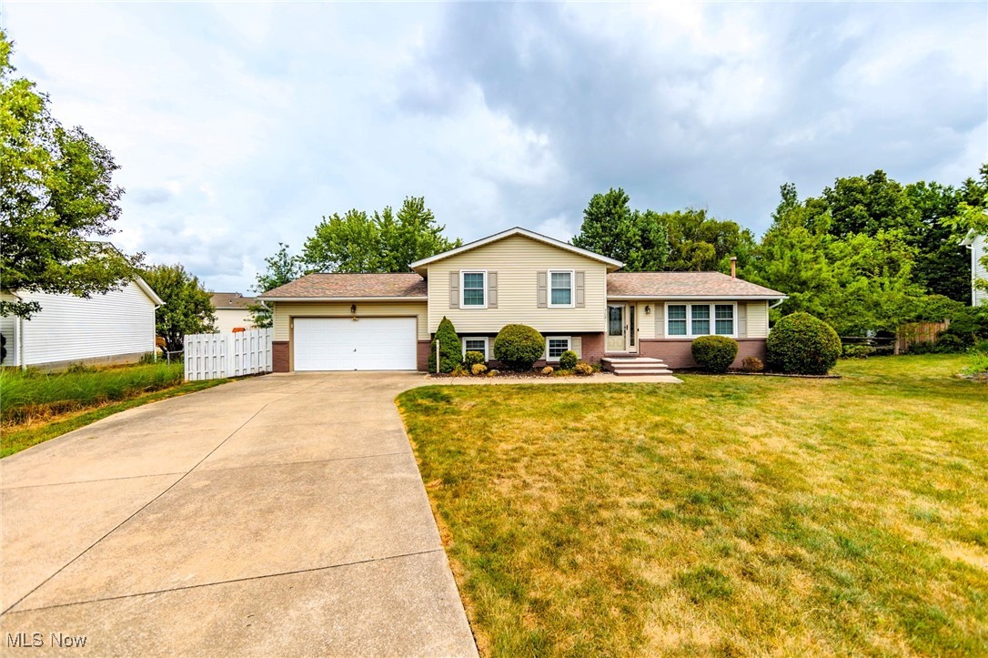 Welcome to this wonderful split-level in Forestview Estates. This updated home is turn-key and situated on the end of a cul-de-sac; also available for immediate occupancy. The backyard is completely fenced in, landscaped and provides a scenic and comfortable setting to enjoy the warm weather months. A freshly painted deck with stairs leading to a patio with firepit, is fantastic for entertaining family and friends. Newer front steps and landing (2022) make easy access to the front door. As you enter, observe the hardwood floors and recently installed carpet in the living room (July 2024). The hardwood leads into a beautiful fully equipped kitchen with all appliances (including a recently installed dishwasher 2024). In addition, the new buyer will enjoy the Corian countertops, Kraftmaid cabinets, soft close drawers, an island breakfast bar, decorative pendant lighting, and under cabinet lighting. A large eat-in space has a slider which accesses the backyard deck.
The lower-level family room is spacious with recently installed carpet (July 2024) and has many possibilities limited only by your creativeness. Also found on the lower level is a large open laundry room with handy built-ins for storage and a rod for hanging up clothes. An updated full bath completes the lower level. The basement has fantastic potential for another family room, man-cave or office. It truly is a lovely space with tasteful vinyl flooring, French doors and an electric fireplace.
The Master Bedroom is found on the second floor and features 2 closets with an attached updated bath. Two more bedrooms complete the second floor and both have ceiling fans. Lastly the ample 2 car garage comes with Nature Stone flooring and is equipped with hot and cold water. A great opportunity to move into a highly rated school system and enjoy close proximity to convenient shopping and highways.