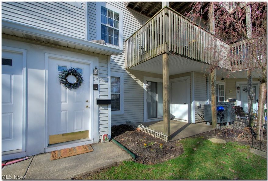 Enjoy river valley views from your two balconies. This rare Cherry Ridge townhouse has its own private entrance and nearby garage.  You'll love the newer laminate flooring in the living room and on the stairs.  The galley kitchen offers appliances plus a counter stool area in addition to the separate dining room.  Upstairs is the laundry area, complete with washer and dryer, a master bedroom with a huge walk-in closet, and another bedroom and bath. Also rare is the attic storage above! Cherry Ridge owners have access to the pool.  Golf, shopping, library, and dining are nearby.  Easy access to major routes, too.  Move right in!