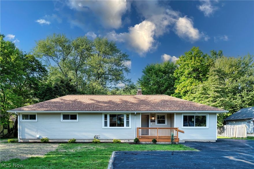 Renovated RANCH in the heart of Richmond Hts.  This open concept home has a brand-new kitchen with granite counter tops, soft close cabinets, and stainless-steel appliances.   It has a new bathroom, all new flooring throughout and has been freshly painted from top to bottom.  New HVAC 
Huge backyard with lots of privacy and mature trees.  
The bonus is the enormous garage which is perfect for extra cars, boats, or home workshop.  Driveway was just resurfaced.  
POS compliant with City of Richmond Hts.  
COME QUICKLY!