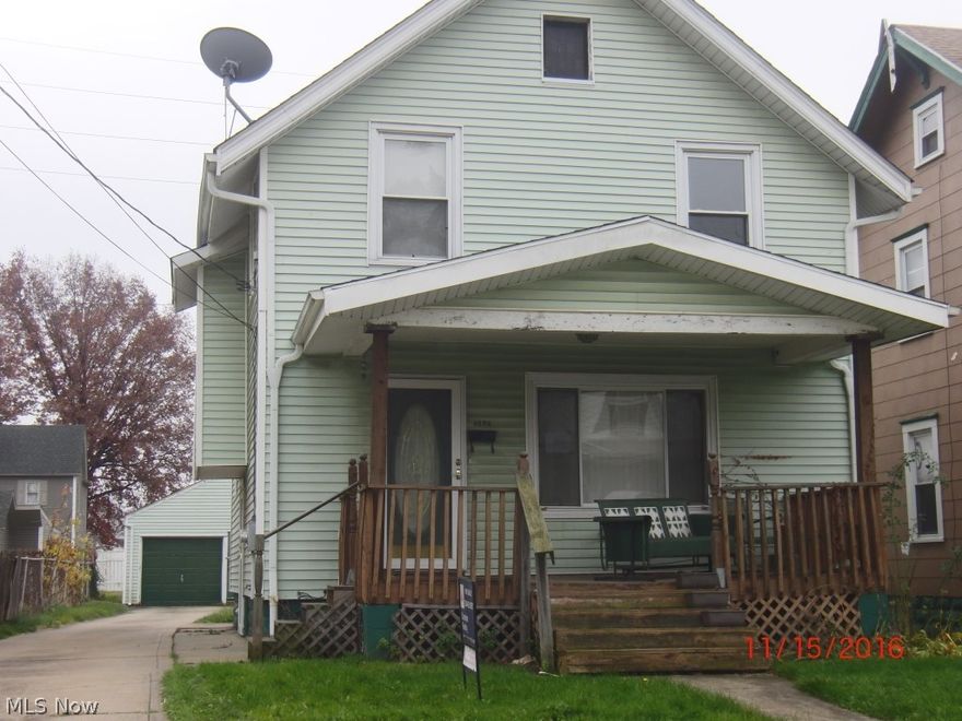 Great investment or starter home in nice comdition. Waterproofed basement. updated kitchen and bath. Detached oversized two car garage or one plus  large storage area
