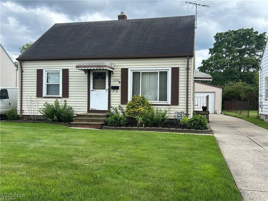 Charming & Cozy Cape Cod in Garfield Heights! Welcome to this well-maintained home offering an eat in kitchen, living room, 
2 bedrooms and 1 full bath on the main living area, additional private dormer style bedroom upstairs. A partially finished basement provides additional living, storage or recreation space. Recent updates include the furnace & hot water tank. The extra-long driveway & two-car garage ensures plenty of parking and storage. Both the interior and exterior have been lovingly cared for, making this home a great purchase!