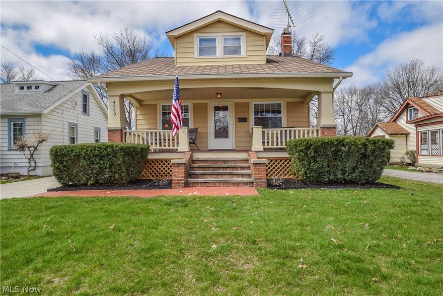 Absolutely Charming Fairview Park Bungalow .... Exceptional Location Close To Everything Fairview Has To Offer .... So Much Original Charm And Character Throughout .... Beautiful Front Sitting Porch .... Huge Yard For Entertaining .... Spacious Living Room With Lots Of Natural Light .... Built In Leaded Glass Cabinets In The Dining Room .... Laminate Floors Throughout First Floor .... Updated Bathroom With Tile Tub Surround .... Bright Kitchen With All Appliances Included And Side Entrance Mudroom .... Newer Windows Throughout .... Newer Concrete Driveway .... Updated Electrical And Wiring .... Glass Block Windows In Basement .... Large Two Car Garage With Extra Room For Storage .... Central Air .... Don't Miss This Lovely Home!