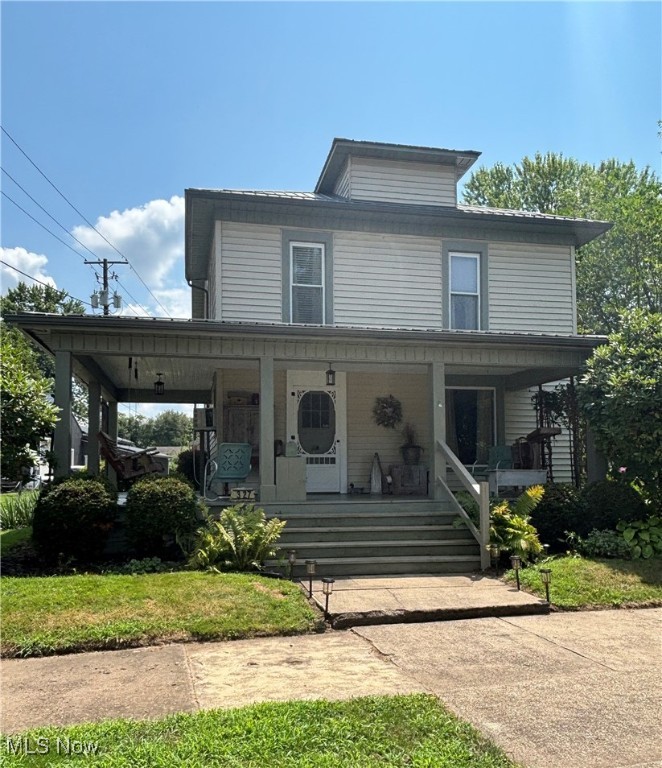 Welcome to this well-maintained 3-bedroom, 1-bath home located on a quiet residential street. This property features original woodwork throughout, an updated kitchen, and numerous recent (within last 4 years) improvements including a new metal roof , blown-in insulation. The kitchen features dishwasher, convection oven, and plenty of cabinet and counter space. Enjoy the new sliding glass door that opens to a concrete patio and flower garden oasis, perfect for outdoor entertaining. The home also includes a detached garage and sits on an oversized in-town lot, just under half an acre.
The covered front porch offers a peaceful spot to enjoy your morning coffee or evening beverage. Don’t miss this opportunity for space, character, and comfort—all in a great location. Grape arbor