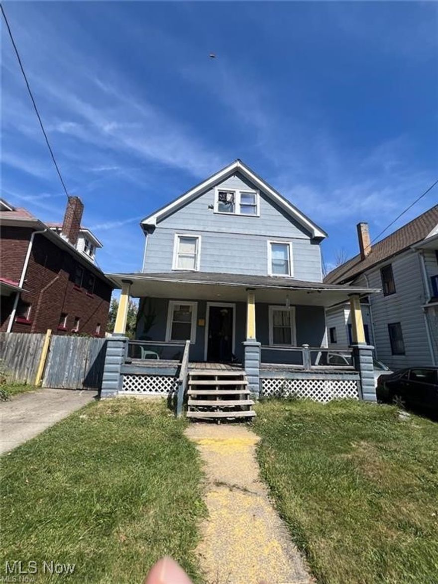 Come check out this large 4 bedroom 2 bath colonial in the heart of the Cleveland. This is a duplex converted to a single family property with the upstairs kitchen turned into another living room. Needs some TLC but lots of potential! Tenant on month to month lease paying $1,050 per month
