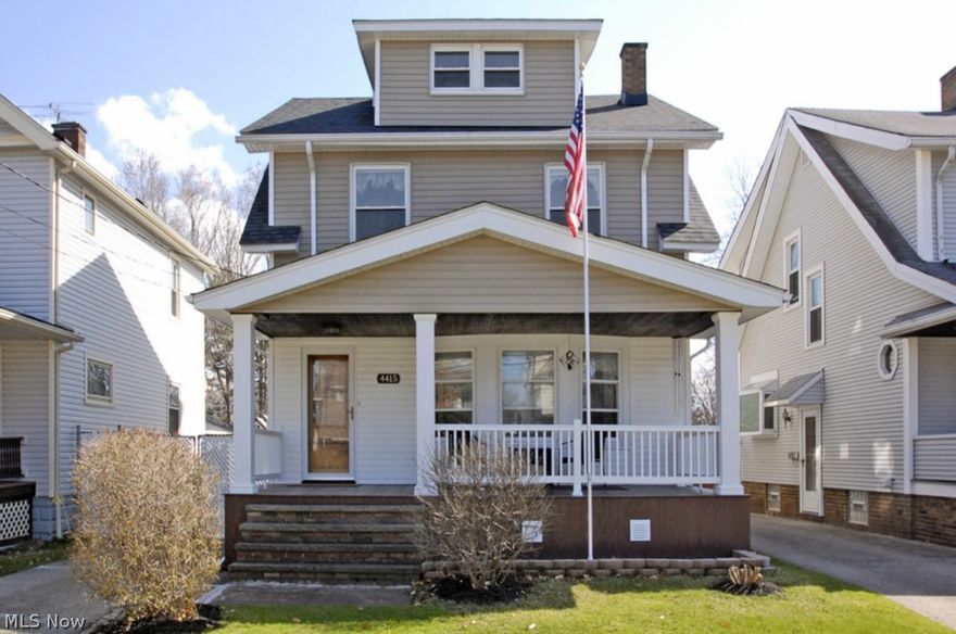 Absolutely stunning century home located in charming Old Brooklyn. This wonderful home features all original wood work, doors and trim, and original gorgeous built-ins. You will feel right at home in the large living room with fireplace and tons of natural light from the newer windows. Kitchen features tons of counter-space and cabinetry, updated flooring, newer appliances and large open pantry. The large bedrooms upstairs all feature ample closet space and share the freshly renovated glamour bath. Bathroom features all new ceramic flooring, brand new tub surround, all new fixtures and cabinetry and modern recessed lighting. Finished third floor offers the availability of a fourth bedroom, flex space or lots of storage. Semi finished basement offers additional living area and a FULL bath that was recently remodeled with high end touches. Very private fenced in rear yard is great for entertaining. Here you will find the amazing above ground pool for summers spent relaxing. Over-sized two car garage is big enough for all of your needs. Recent upgrades include but not limited to new front porch in 2013, rear porch 2014, new basement steps 2014, blown in insulation in 2012 and tear off roof in 2008. Backed by one year home warranty!