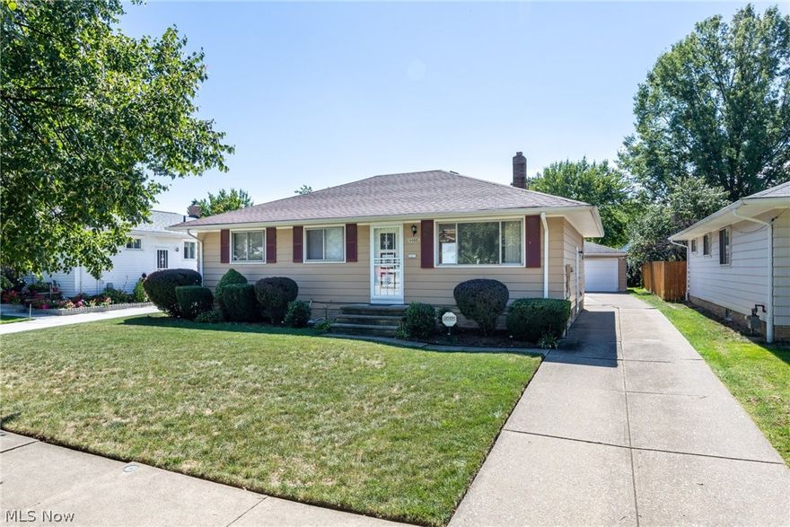 This charming Euclid ranch is situated in a close-knit, family driven community and conveniently located near parks and recreation. Move-in ready and bursting with charming details, this home features recently refinished hardwood floors, a recently remodeled kitchen with eating area, three spacious first-floor bedrooms with a full bathroom and fresh paint throughout. Stepping down to the lower level you'll find a finished entertainment area with plenty of space to have a home gym or office. The lower level also features its own full bathroom along with plentiful storage.  Outside you’ll find amazing curb appeal with beautifully maintained landscaping, a welcoming and mostly fenced-in private backyard. This unbeatable value boasts many updates including a newer HVAC(2018), roof (2015), water heater (2020). Welcome to 24400 Russell Avenue - Welcome Home!