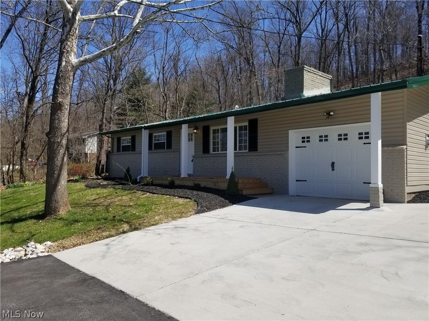 Move in now! Newly renovated 3 bedroom 1.5 bath- 1 car garage. Secluded home. Williamstown. Beautifully presented with white pillars on front porch. Stunning presentation. Newly upgraded: high efficiency furnace AC, Hot water practically left untouched. New carpet, paint, doors and trim, bath cabinets, new insulation even. Driveway newly cemented and paved. Recently landscaped and more! New large parking area!