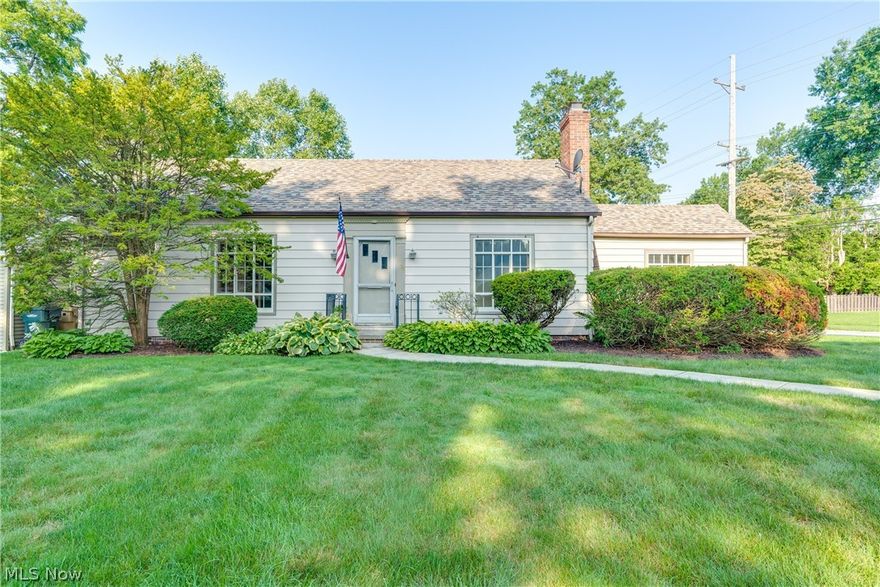 Welcome to 2376 18th St in Cuyahoga Falls! This 1947 Ranch sits on a corner lot, with an attached garage and a finished Breezeway . This house has been loved for many years and is just waiting for you to make it yours ~ The possibilities are endless! Enjoy the outdoors on the private covered deck or private concrete patio. Enter through the Oval window door into the spacious kitchen and eating area.  Rounded archways between rooms. Wood burning fireplace and decorative mantle. 2 possibly 3 bedrooms and 2 full bathrooms.  New pedastal sink and toilet in master bath. First floor laundry. Beautiful hardwood floors (with more to uncover). The interior wood plantation shutters add even more character to the large windows, and allow for ample natural light in the home.
The basement has been waterproofed and is partially finished. It also has built-in and extra room for storage. Toilet, shower, and sink in the basement could be converted into a finished bathroom. 
All appliances will convey
