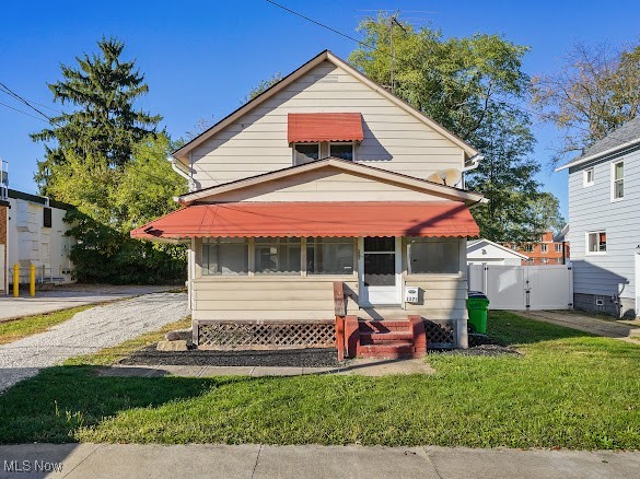 Welcome to 1371 Benton St, a charming, 2-bedroom, 2-full bathroom Cape Cod located in West Barberton. This home is filled with character and classic details throughout. The enclosed front porch offers a welcoming entry into the spacious living area filled with natural light. The kitchen comes complete with appliances and plenty of cabinet space. Upstairs, you'll find two comfortable bedrooms with original hardwood flooring and a newly updated bathroom featuring a tiled shower. The full-sized basement provides additional living potential and includes a second full bathroom. Outside, enjoy a fenced-in yard and a detached 1-car garage. Conveniently located near local parks, schools, and amenities -- schedule your private showing today!