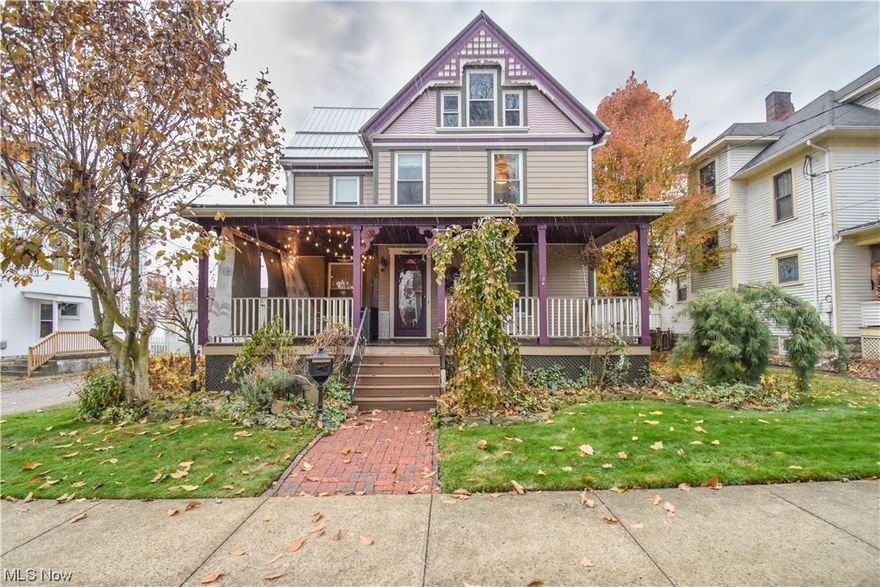 East Palestine, OH - Located within the village of East Palestine is where you will find this lovely 4/5 bedroom, 1.5 bath 
Victorian style home. This unique 2400 sq. ft. home offers pocket doors, wood flooring, coffered style ceilings, 
crown molding, gas fireplace, an over-sized walk-in shower, a soaking tub, 2nd fl. laundry and a walk up 
3rd floor. The circular first floor boasts a well-designed kitchen featuring granite countertops, a 
breakfast bar, stainless appliances and Phillips LED lighting that can be controlled with a Hue app. or a 
smart speaker. Come and tour this beautiful home and you will quickly realize it has been lovingly cared 
for and would be perfect for relaxing with your family or entertaining your friends! Recent updates include: a
heat pump, gas furnace and a/c that can be controlled with an Ecobee smart thermostat, a Nest smoke
detector, metal roof (2021), tank less water heater (2022), rear steps, patio and garage roof (2023) and 
Genie garage remote that can be operated with your smart phone. This home is within blocks of the East 
Palestine library, post office and schools. East Palestine is located within a few miles of the OH & PA state line and is 
approx. 30 minutes from Youngstown, 1 hour from Pittsburgh, PA and 1.5 hours from Cleveland, OH. This property has great curb appeal however it needs to be seen in order to be fully appreciated.  Don't delay, make your appointment today to view this beautiful home!