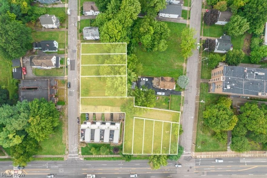 Now available are 9 parcels ripe for development in the heart of Glenville, a stone’s throw to the historic Cleveland Cultural Gardens (readily accessible via the Superior entry from the Irish Garden), and cradling the contemporary and beautifully maintained Parkside Towers townhomes. These 9 parcels are situated directly across from Cleveland Public Library’s Langston Hughes Branch at 10200 Superior; they commence on the corner of Superior and E. 103 (5 of the parcels to the west of E. 103 are 109-11-024, -025,-026,-027 and 028) and extend past the newer, elite townhome community (one of which just transferred this summer) to E. 102 (109-11-029, -030, -031, -032). Utilities are available. Special financing options! Note photos outline one parcel on Superior, one on E 102, but there are 9 total, all approximately similar in size. Seller negotiable to a split of parcels (though those on E 102 will not be further split). Call listing agent for further information.