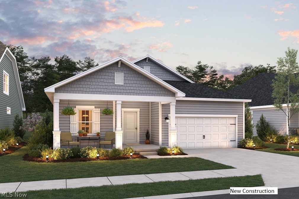 QUICK MOVE-IN Daffodil model home reflects the "FARMHOUSE" interior finish look and an open concept floor plan! Come inside
through the welcoming foyer and you will be impressed by this home design. It reflect the way people want to live today! Interconnected spaces creating a seamless flow from living, dining room and the kitchen. This beautiful kitchen includes a large island that
seats 6. Pendant lighting accentuates the quartz counter top at center island, 42" grey Aristkraft cabinets. Stainless steel GE appliances
complete this kitchen. Luxury vinyl plank flooring throughout the first floor. Neutral carpet in the 2 bedrooms. A full basement, which
can be finished and is plumbed for a full bathroom. Luxury owners suite includes bathroom w/double sink bowls, decorative sconce lights
and mirrors. The large walk-in closet provides ample storage. A first floor laundry is located off the kitchen for your convenience. BONUS
beautifully finished basement with full bathroom: You will appreciate the generous yard to enjoy! Landscaping is as follows: seeded yard,
and a fully landscaped front bed. Builder and manufacturers warranty included! Occupancy is JULY 2024. NOTE: Midview School System