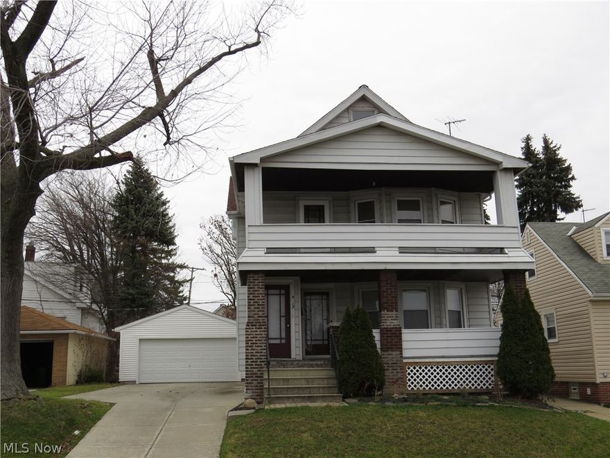 Updated Two Family Home with Two Car Garage! Move-in ready duplex with many recent updates. Each unit has a large living room, dining room with beautiful built-ins, kitchen, 2 bedrooms, a full bathroom and a front porch. Updates include: all new windows and both hot water tanks replaced in 2014, new concrete driveway in 2012, some newer electrical in basement, newer PVC plumbing, newer main water line from street to home, updated full bathrooms, newer interior paint throughout both units, newer carpet in Unit #1, newer vinyl flooring in both units, newer light fixtures throughout, rebuilt second floor porch, newer garage door. Full unfinished basement and large unfinished walk-up attic could be storage or finished to add more living space. Many possibilities! Cute backyard to enjoy outdoors. Great location near the freeway, Garfield Park and Marymount Hospital. Option to live in half and rent the other half out. Fantastic opportunity!