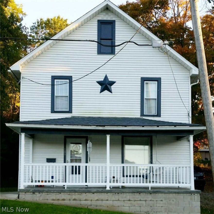 Stenciled concrete front porch. New roof 2016. not just reshingled new plywood.Outside of house painted in 2013.Back bank is mulched with big slide slide and swing for children to enjoy. New concrete block foundation in basement, Closets in all bedrooms.Plenty of storage.Master bedroom with walk in closet with new carpet in 2016.Enclosed back porch. Every room upstairs has new custom blinds 2016
Windows are all double pane and double hung.