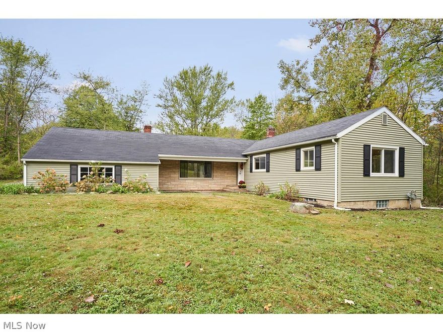 Welcome home to this spectacular Ranch located in Fairlawn and situated on 1.56 acres! This lovey home has so much to offer. As you enter, you will notice the well-maintained hardwood flooring throughout. Your extremely spacious living room awaits with a stunning fireplace and incredible built-ins. This is a great place to sit back, relax and unwind from your busy day! Just off the living space you will find a cozy den with another fireplace and beautiful  wormy chestnut walls. The kitchen is a must see! New countertops, subway tile backsplash, new flooring, stove/oven, dishwasher and new light fixtures throughout! The half bath conveniently sits just off the kitchen. Each bedroom is generously sized with large closets. Each bedroom comes with a cedar closet as well. Newer roof, siding, windows and furnace! The large basement offers plenty of space for extra storage. Your private property awaits as you walk out your back door. You will appreciate the refinished hardwood porch and so​​‌​​​​‌​‌​​​‌‌​​​‌‌‌​​‌​​‌‌​​​​ mu