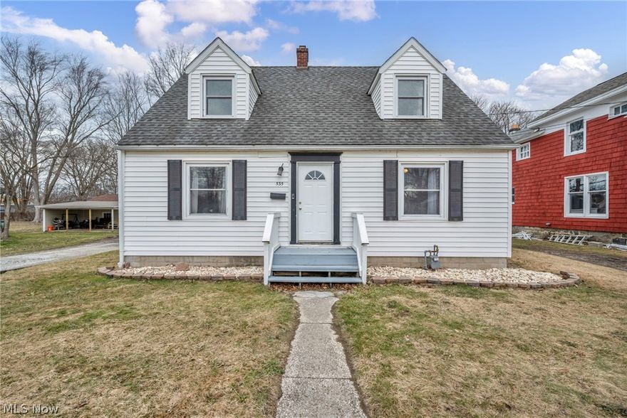 Charming and spacious Cape Cod situated on a .29 acre lot! This inviting home features a large screened in porch, a kitchen with ample cabinet and counter space plus stainless steel appliances, and an expansive living room with flexible layout options. A first floor bedroom offers versatility for guests or a home office, along with a convenient half bath. Upstairs you’ll find generously sized bedrooms with built ins, and a full bath. The full basement is unfinished but in great condition, offering excellent storage or future finishing potential. Enjoy the spacious backyard and detached two-car garage with updated electrical, all conveniently located near downtown!