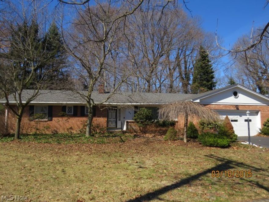 Sold as is.  Come and enjoy this sprawling, all brick ranch with a Private, wooded view of the back yard.  There is a full master suite.  Wall to wall carpeting.  Lots of space.  Great opportunity!